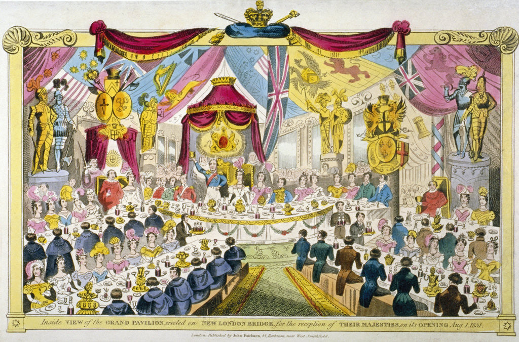 Detail of Royal opening of London Bridge by Anonymous