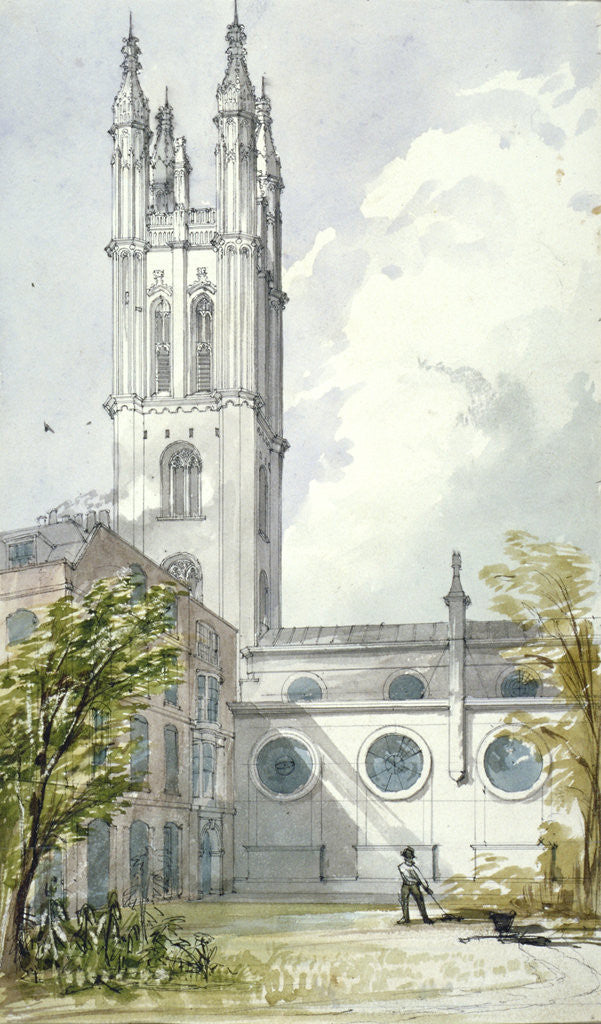 Detail of Church of St Michael, Cornhill, City of London by Robert William Billings