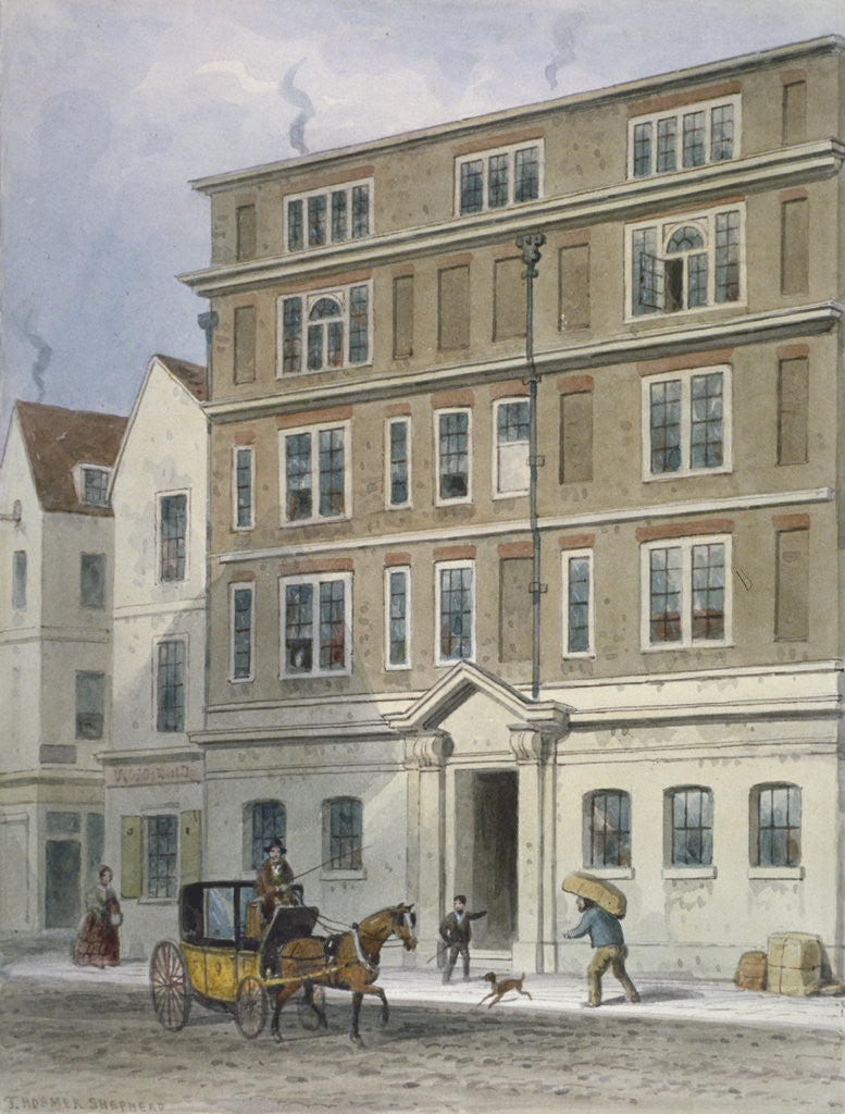 Residence of Titus Oates, Oat Lane, City of London by Thomas Hosmer Shepherd