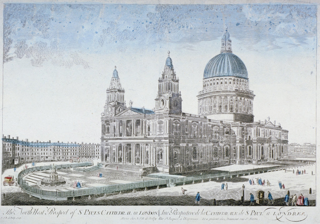Detail of St Paul's Cathedral, City of London by NJB de Poilly