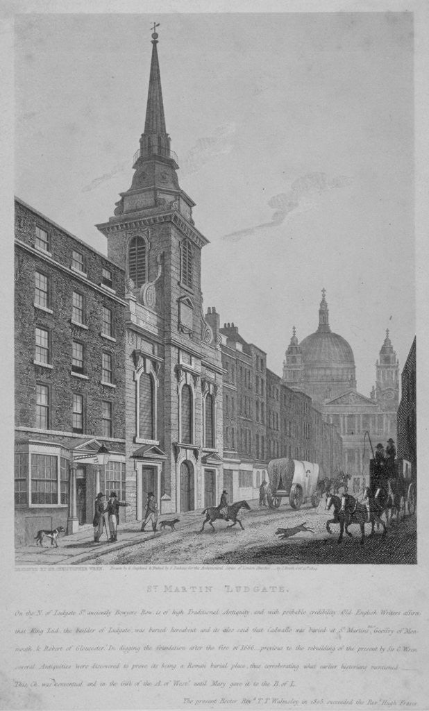 Detail of Church of St Martin within Ludgate, City of London by S Jenkins