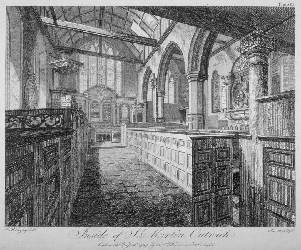 Interior of the Church of St Martin Outwich, City of London by Barrett