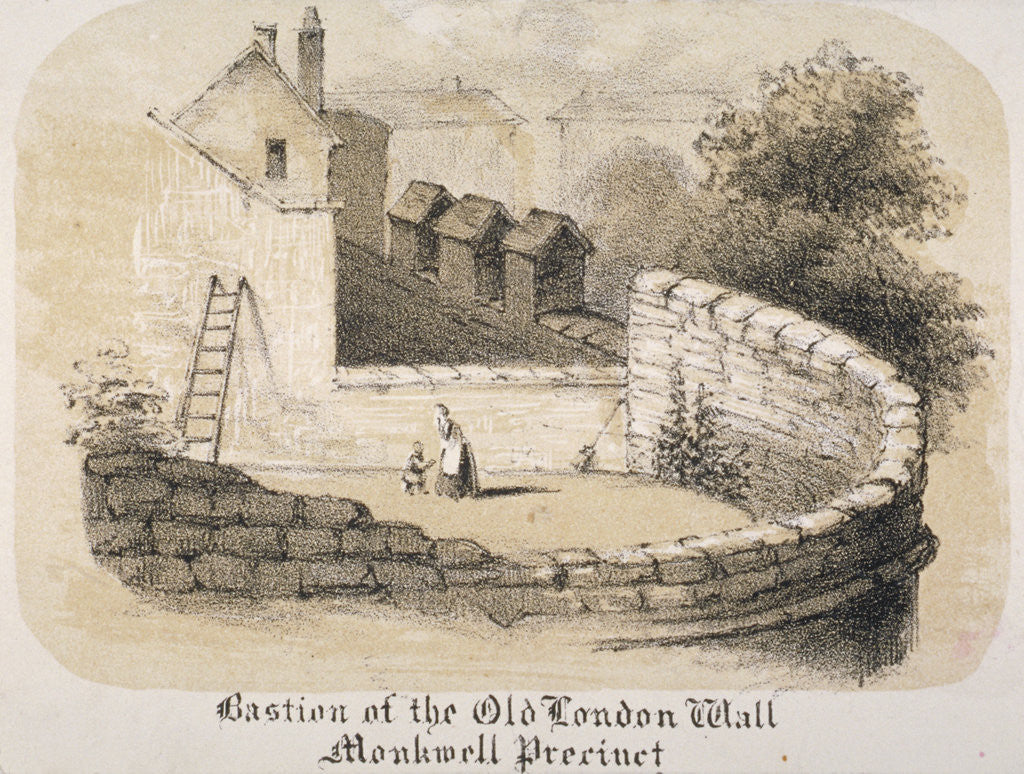 Detail of Bastion of London Wall near Monkwell Street, City of London by Anonymous