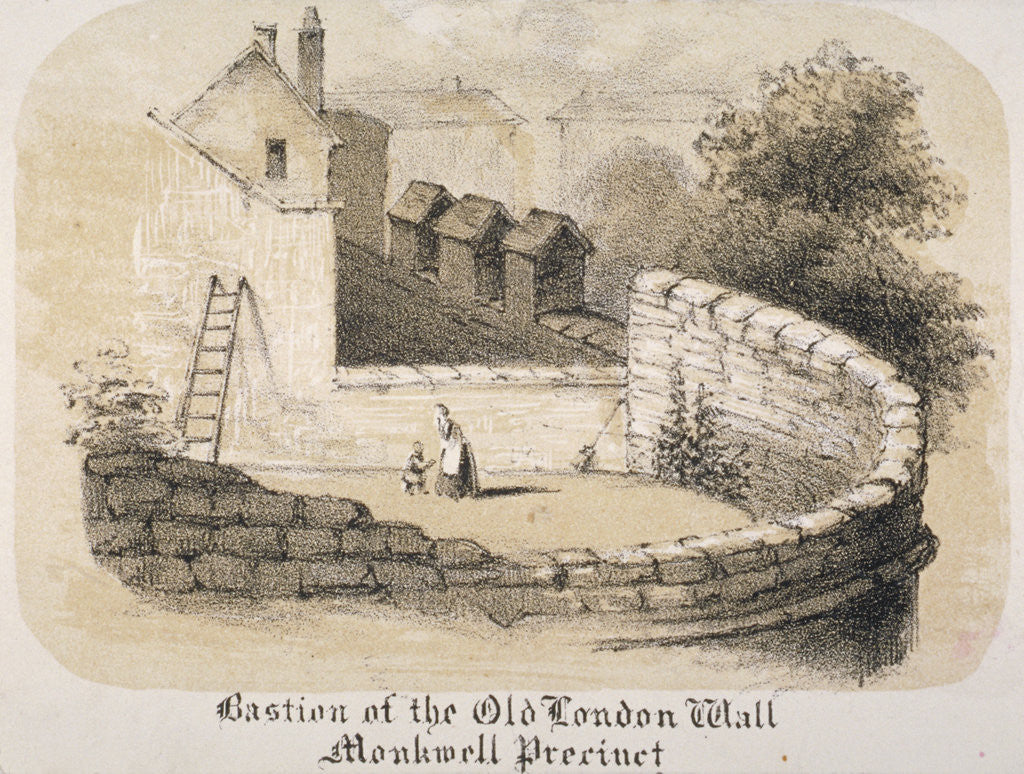 Bastion of London Wall near Monkwell Street, City of London by Anonymous