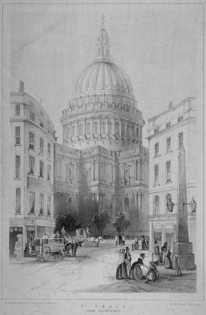 Detail of North-east view of St Paul's Cathedral, City of London by Sir Christopher Wren