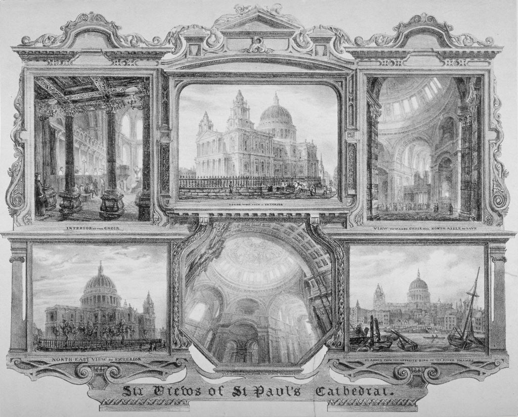 Six views of St Paul's Cathedral, City of London by Anonymous