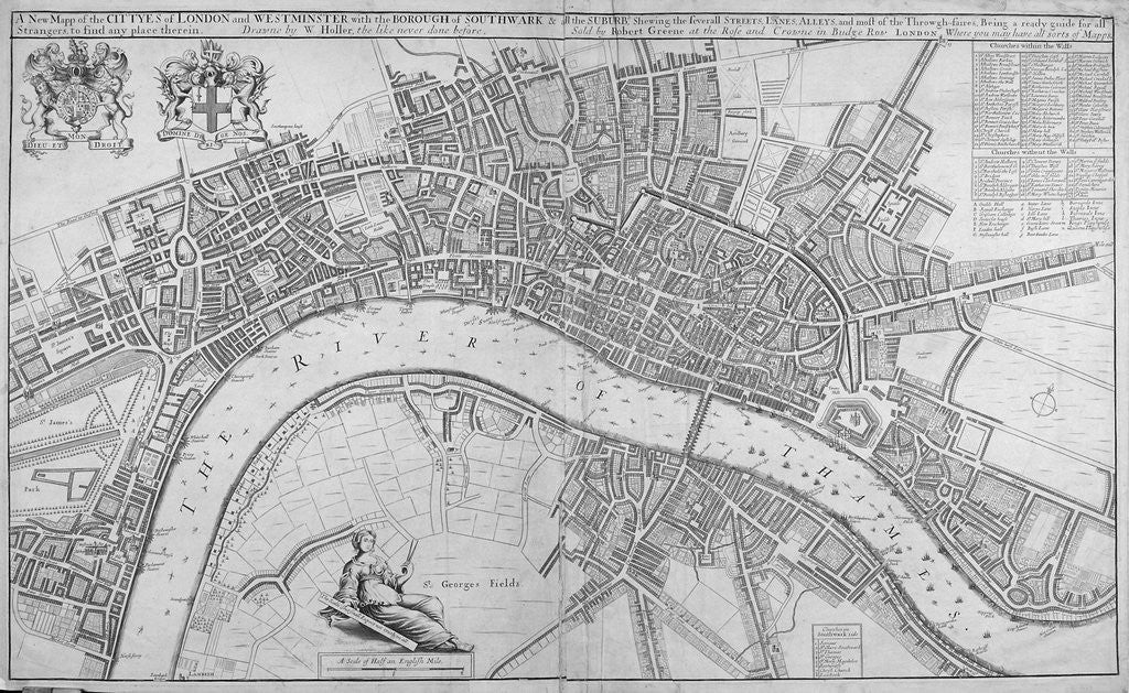 Map of the Cities of London and Westminster, Southwark and the suburbs by Anonymous