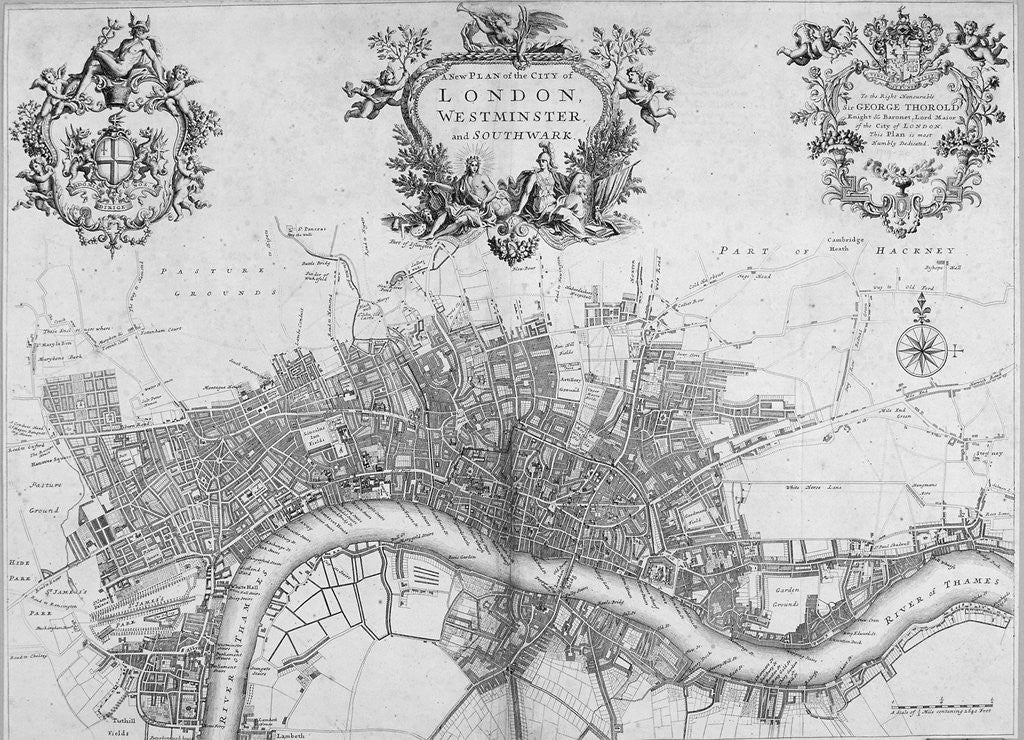 Map of Westminster, the City of London and Southwark by Anonymous