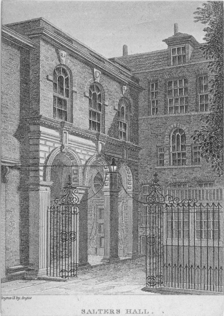 View of Salters' Hall, St Swithin's Lane, City of London by William Angus