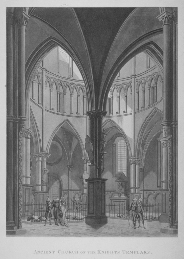 Interior view of Temple Church, City of London by Anonymous