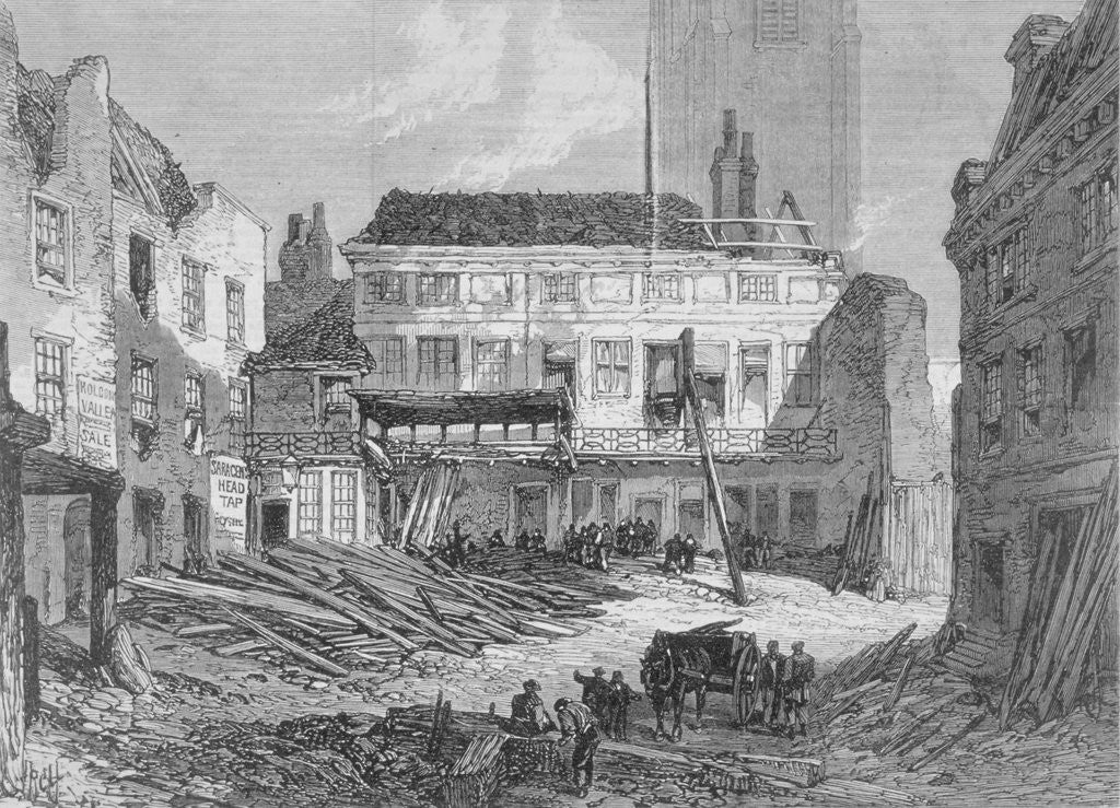 View of the demolition of the Saracen's Head Inn, Snow Hill, City of London by RCH