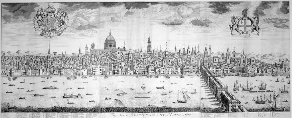 Detail of Panorama of the City of London by Anonymous