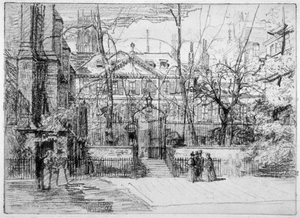 Detail of View of Master's House at Inner and Middle Temple, City of London by Percy Thomas
