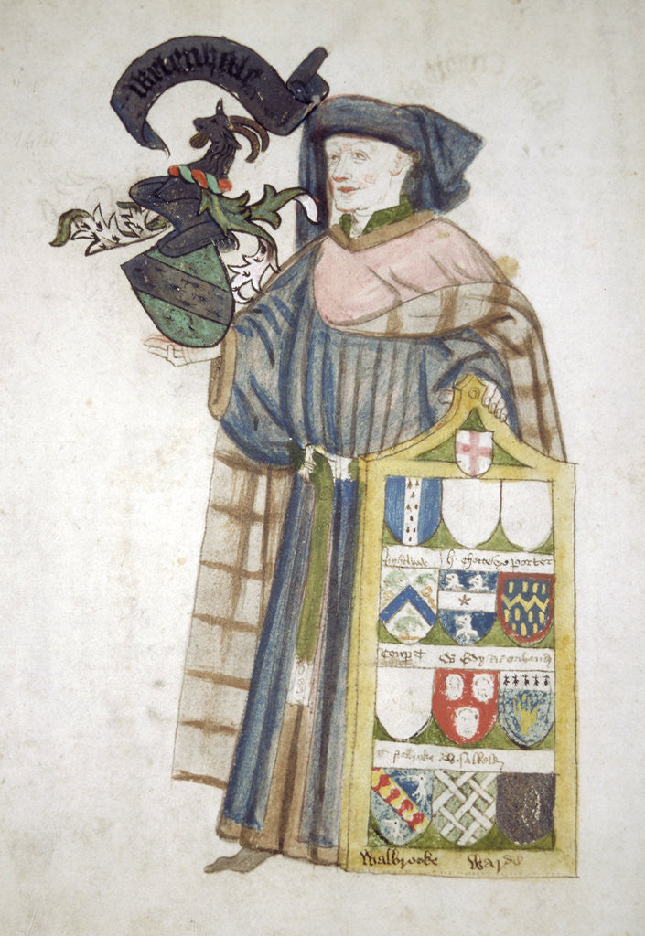 Detail of William Whetenhall, Sheriff of London 1440-1441, in aldermanic robes by Roger Leigh