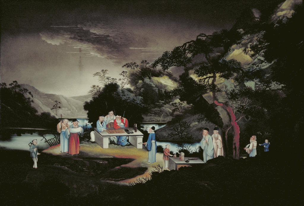 Detail of Chinese scene by Anonymous