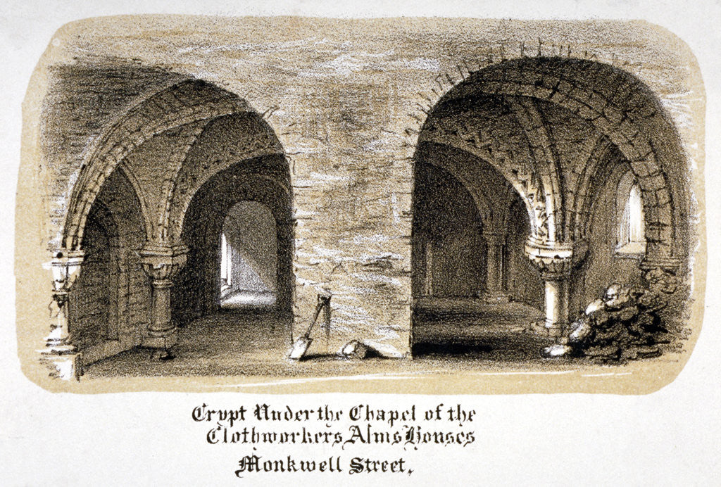 Detail of Crypt under the Chapel of the Clothworkers' Almshouses, Monkwell Street, City of London by Anonymous
