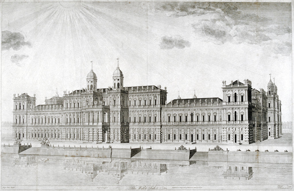 Detail of Inigo Jones's intended Whitehall Palace, London by DM Muller