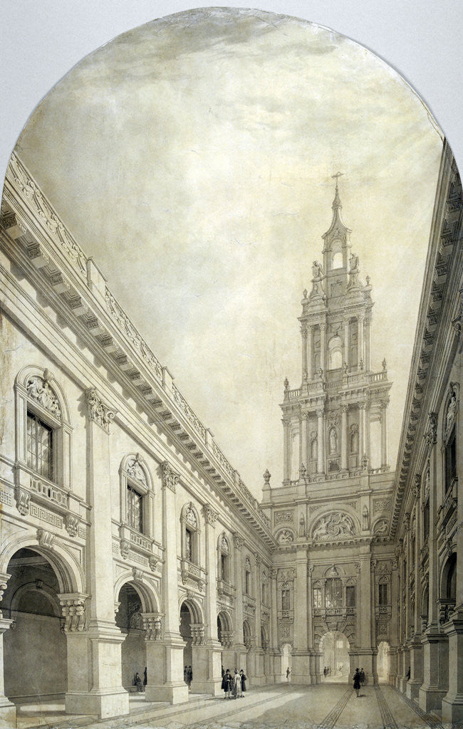 Detail of Design for the new Royal Exchange by Frederick Mackenzie