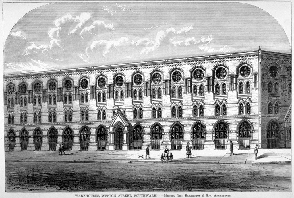 Detail of Barrow and Brother's leather Warehouse in Weston Street, Bermondsey, London by Anonymous