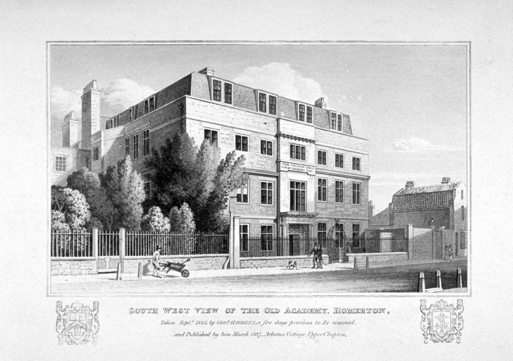 Detail of South-west view of the King's Head Academy, Homerton, Hackney, London by Anonymous