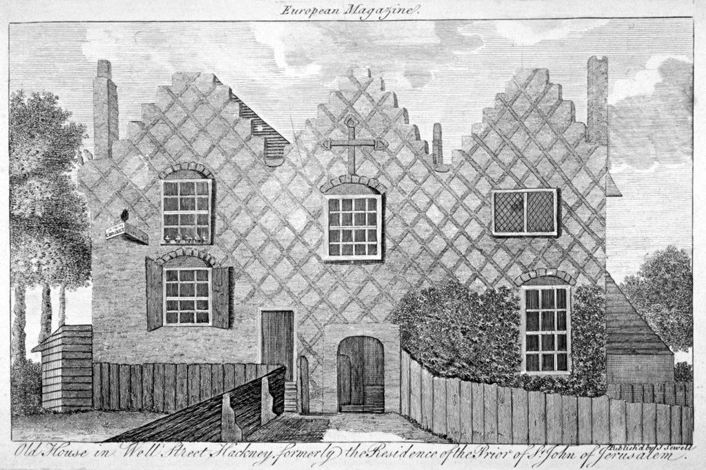 Detail of View of a house in Wells Street, Hackney, London by Anonymous