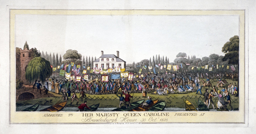 Detail of Brandenburgh House, Hammersmith, London, 1820 (1821) by Anonymous