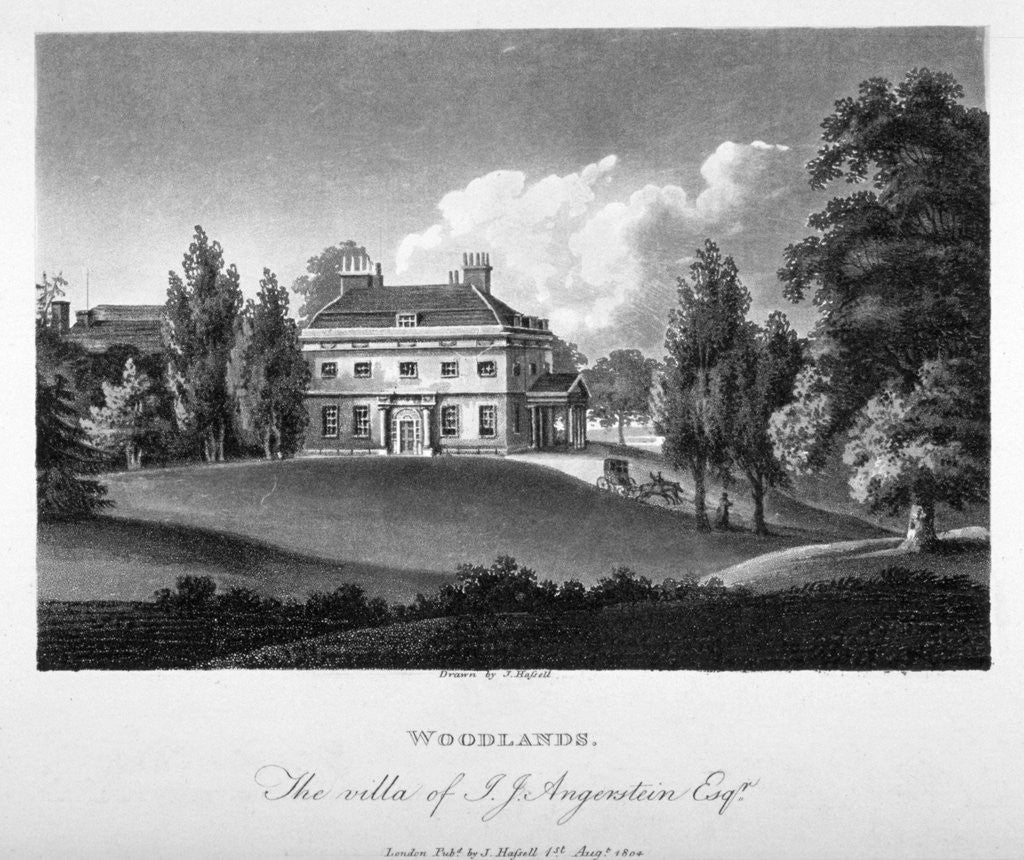 Detail of View of Woodlands House, Blackheath, Greenwich, London by Anonymous