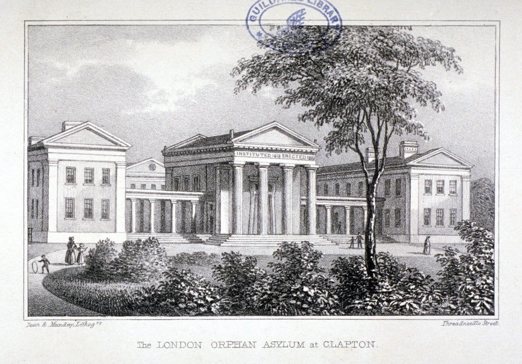 Detail of View of the London Orphan Asylum at Clapton, Hackney, London by Dean and Munday