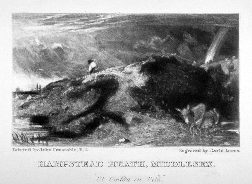 Detail of View of Hampstead Heath, London by David Lucas