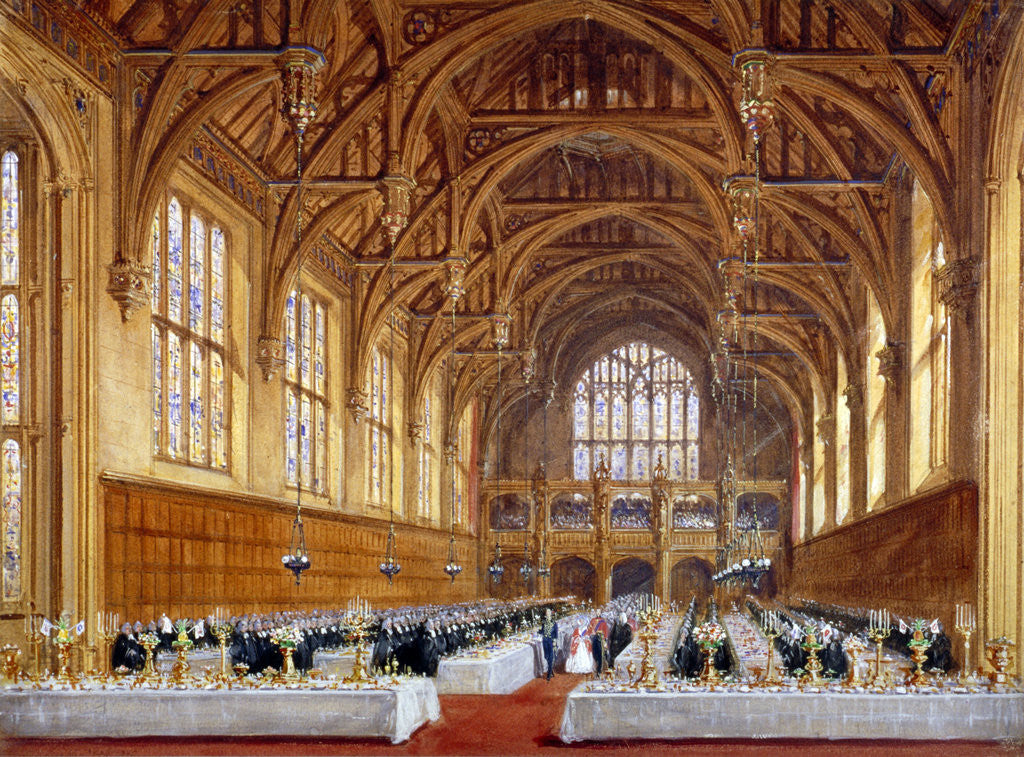 Detail of Opening of the new hall at Lincoln's Inn, Holborn, London, 30th October 1845 by Joseph Nash