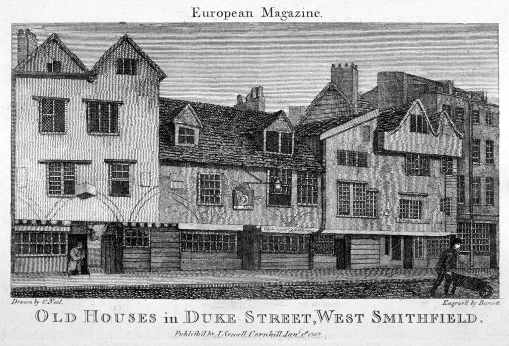 Detail of Duke Street, West Smithfield, City of London by Barrett