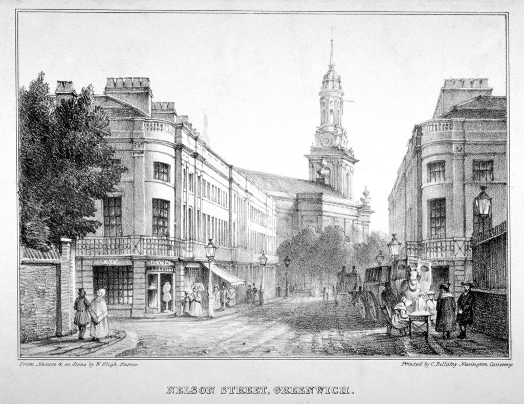 Detail of Nelson Street, Greenwich, London by W Bligh Barker