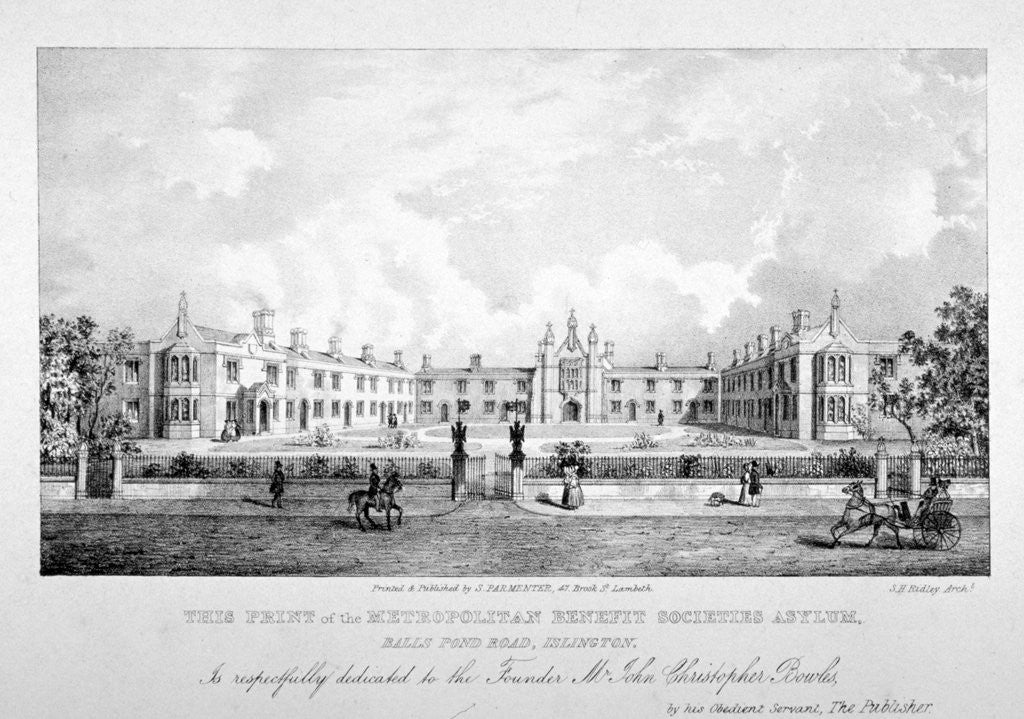 Detail of The Metropolitan Benefit Societies' Asylum, Balls Pond Road, Islington, London by Anonymous