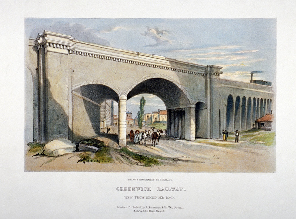 Detail of London and Greenwich Railway bridge over the Neckinger Road, Bermondsey, London by GF Bragg