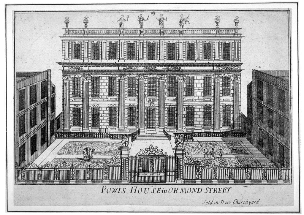 Detail of View of Powis House, Great Ormond Street, Bloomsbury, London by Anonymous