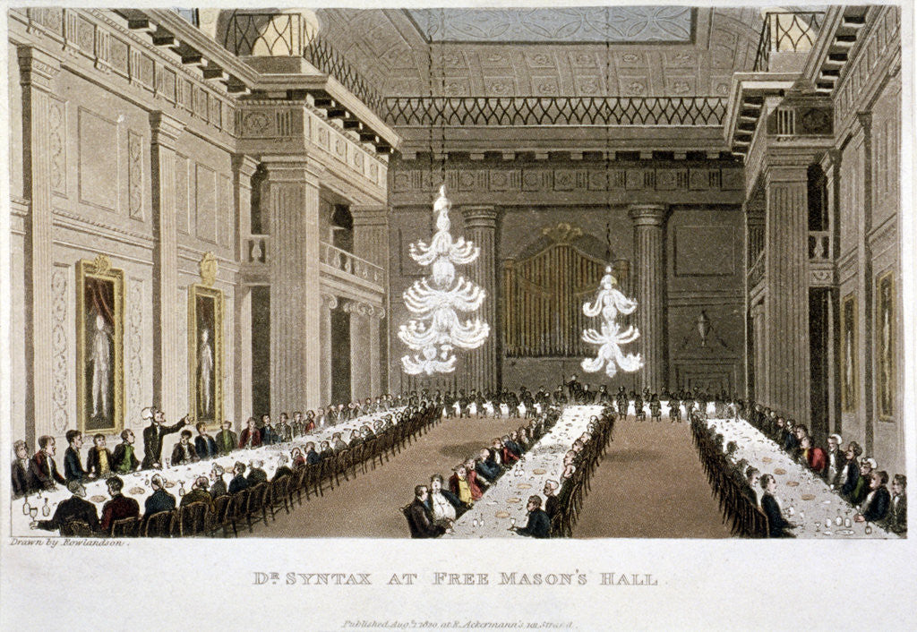 Detail of Dr Syntax at Free Mason's Hall, Holborn, London by Anonymous
