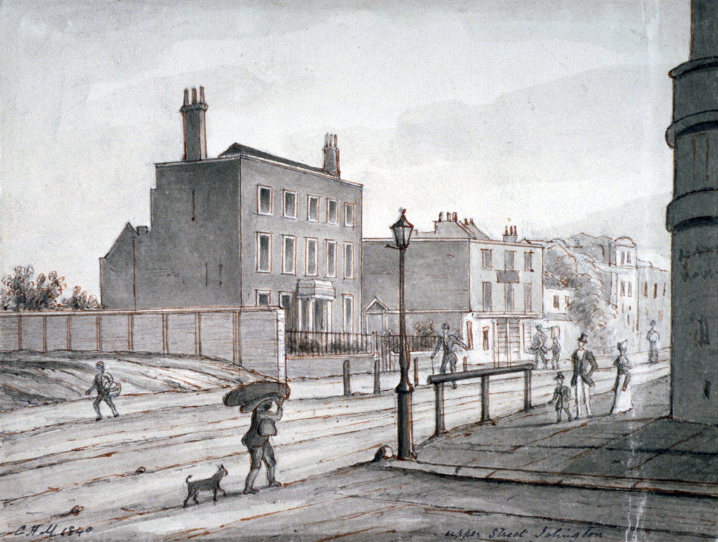 Detail of View of Upper Street, Islington, London by CH Matthews