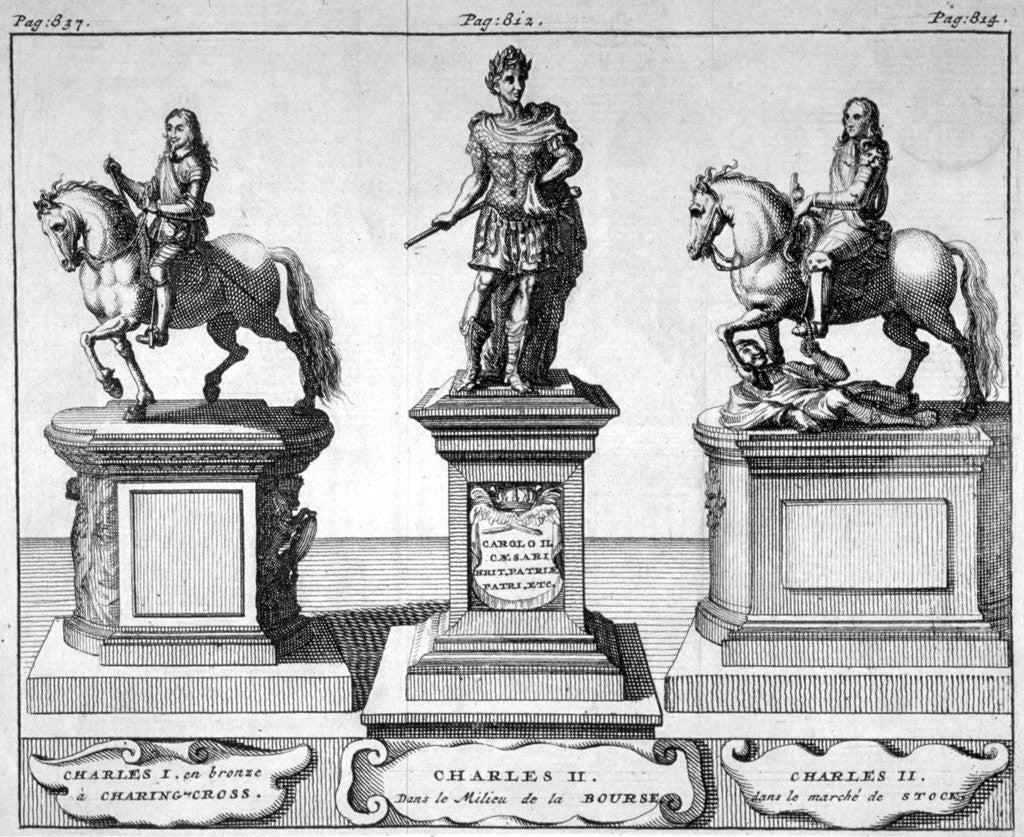 Detail of Statues of Kings Charles I and II by Anonymous