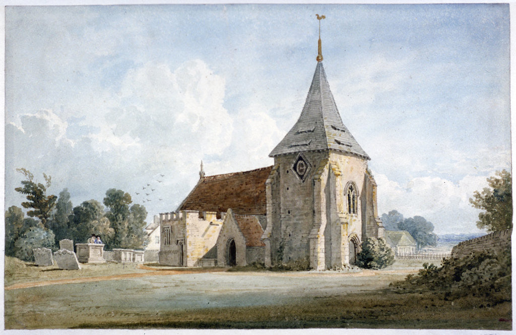 Detail of Thirnham Church, near Maidstone, Kent by James Duffield Harding
