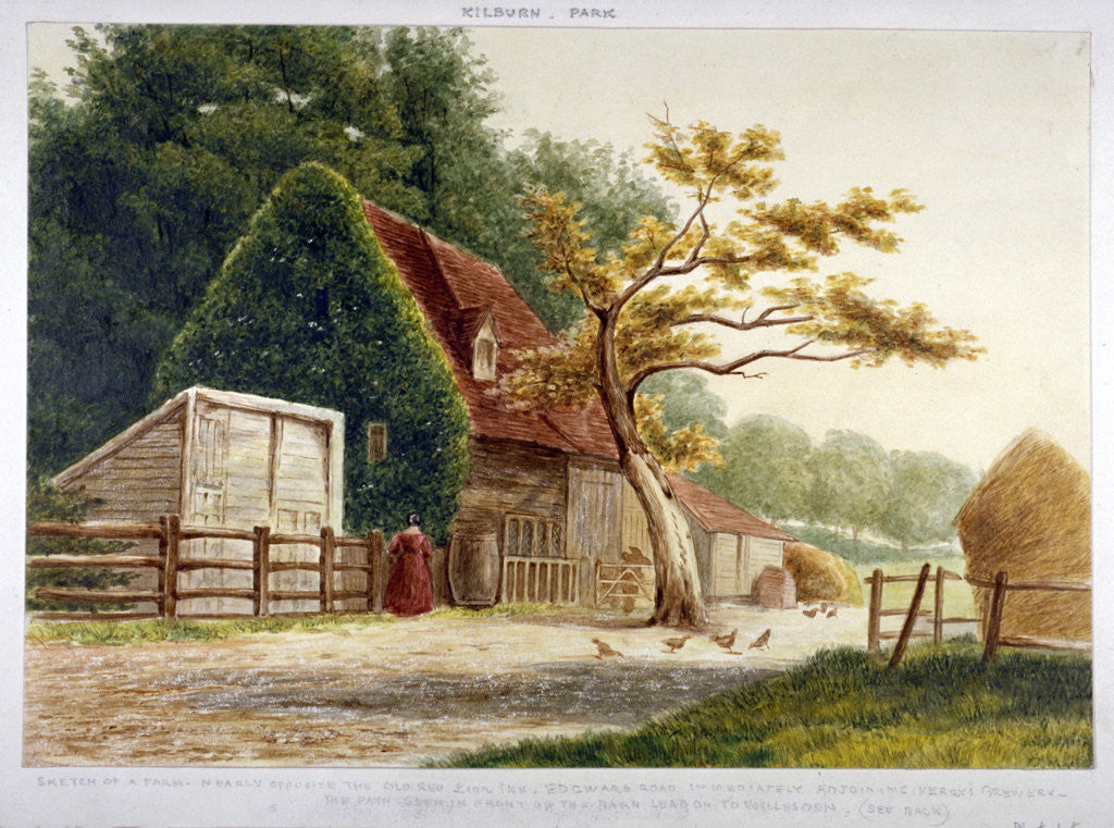 Detail of Farm in Kilburn Park, Edgware Road, Paddington, London by Anonymous