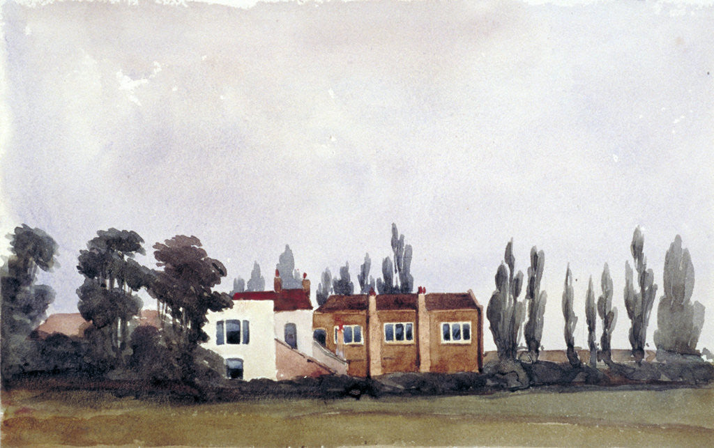 Detail of East view of Chalk Farm Tavern, St Pancras, London by Edmund Marks