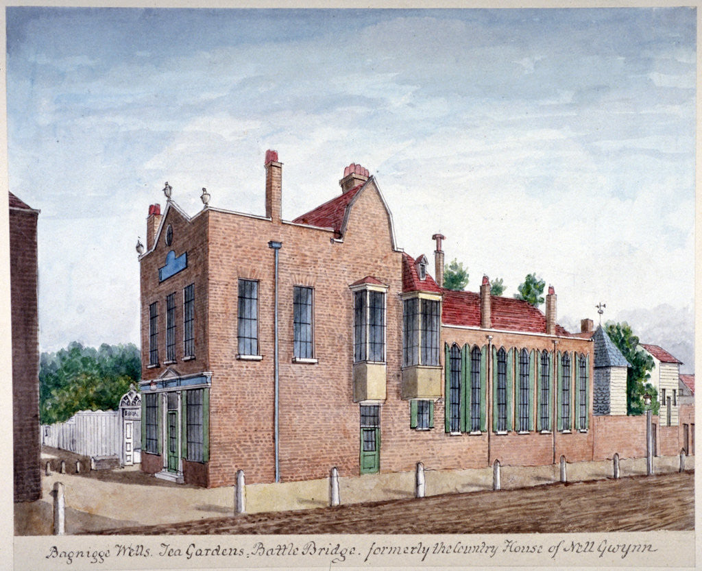 Detail of Bagnigge Wells tea gardens, Battle Bridge, London by Anonymous