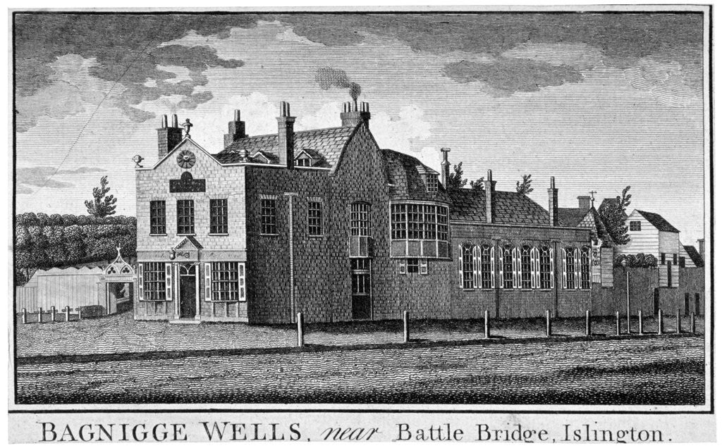 Detail of Bagnigge Wells near Battle Bridge, London by Anonymous
