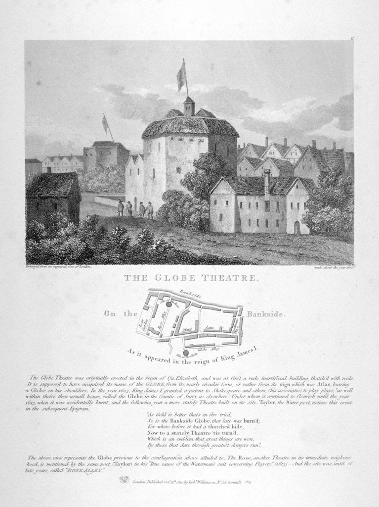 Detail of The Globe Theatre, Bankside, Southwark, London by Anonymous