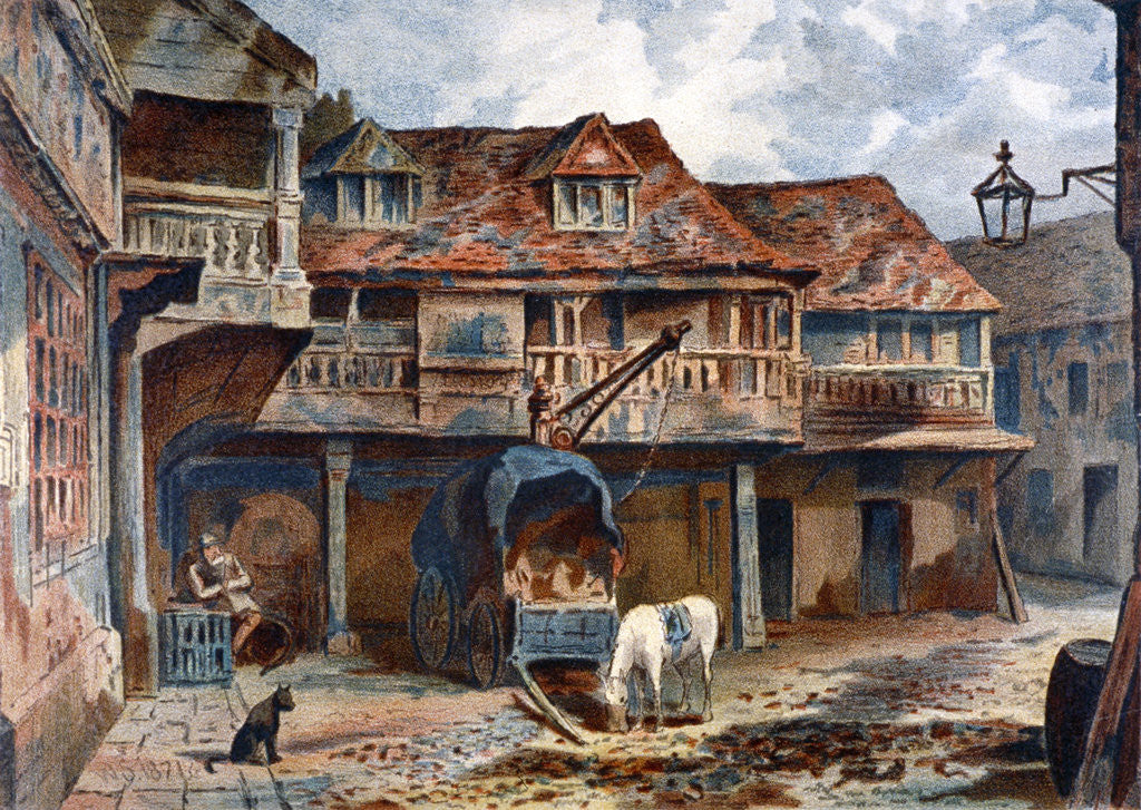 Detail of Courtyard of the Tabard Inn, Borough High Street, Southwark, London by JS Virtue