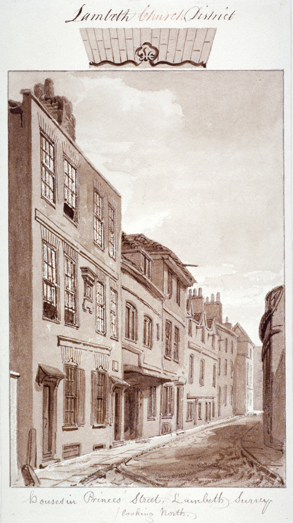 Detail of View of Prince's Street, looking north, Lambeth, London by Anonymous