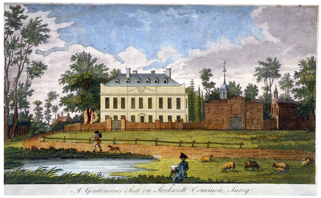 Detail of A gentleman's seat on Stockwell Common, Lambeth, London by Anonymous