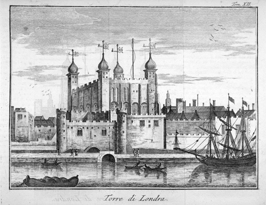 Detail of View of the Tower of London from the River Thames by Anonymous