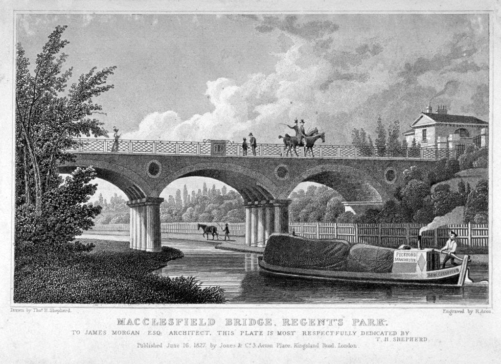 Detail of Macclesfield Bridge, Regent's Park, Marylebone, London by R Acon