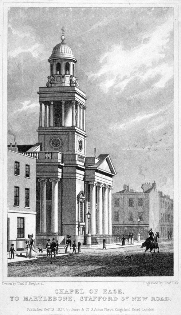 Detail of Chapel of Ease which might also be Christ Church, Cosway Street, Marylebone, London by Thomas Dale